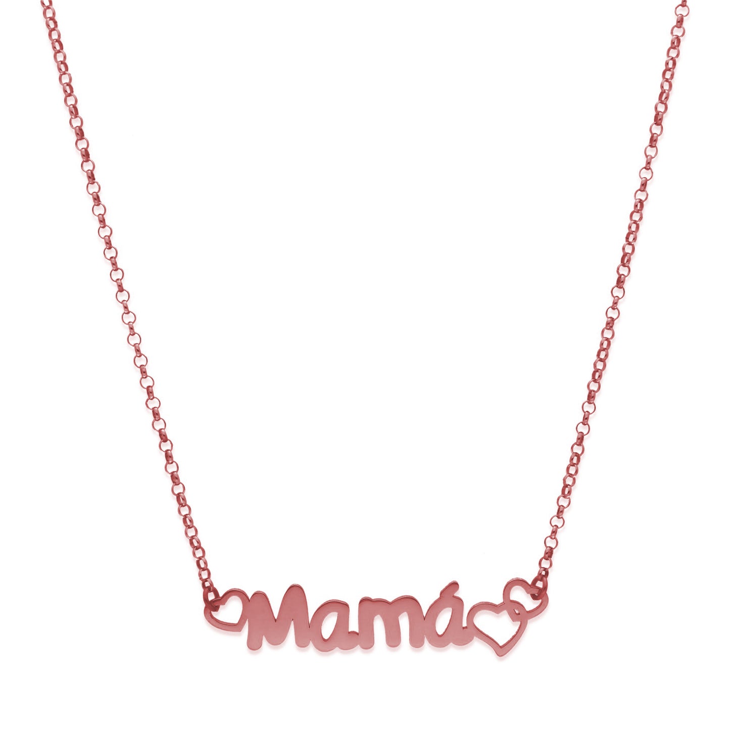 Colgante Love Mamá en Plata de Ley 925 y baño Oro rosa 18k