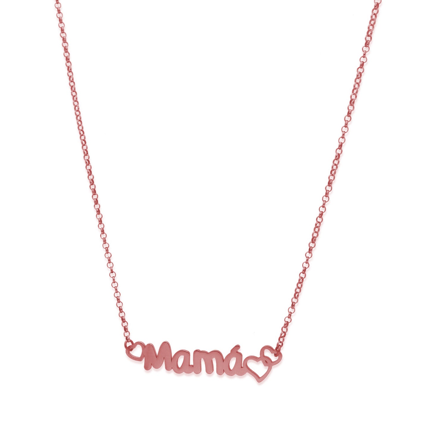 Colgante Love Mamá en Plata de Ley 925 y baño Oro rosa 18k