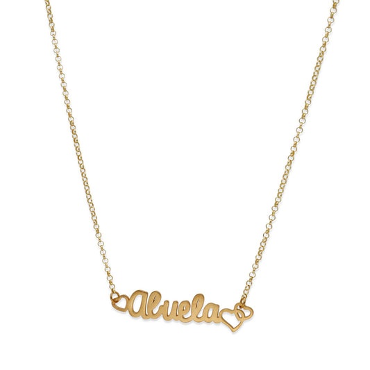 Colgante Love Abuela en Plata de Ley 925 y baño Oro 18k