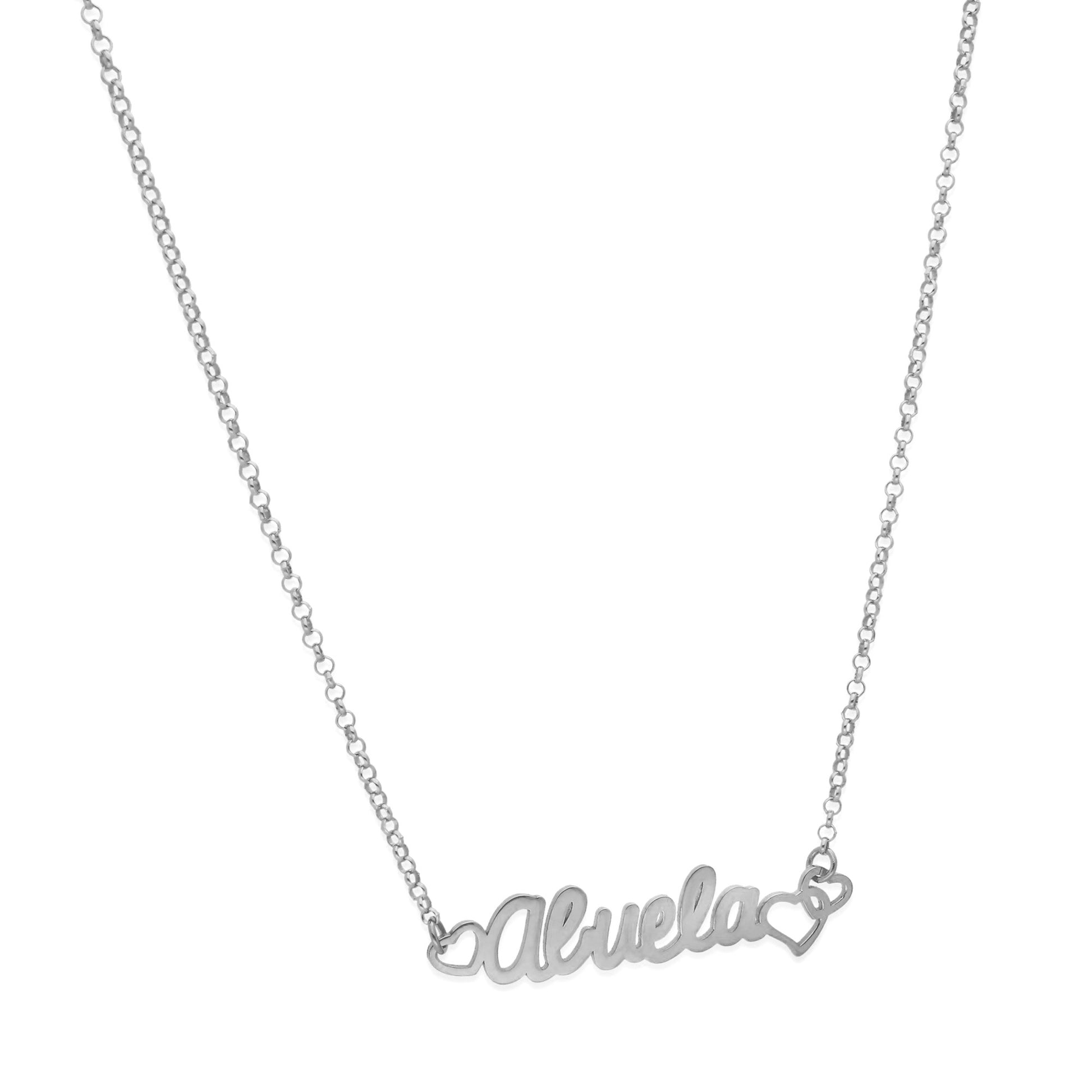 Colgante Love Abuela en Plata de Ley 925 y baño Oro rosa 18k