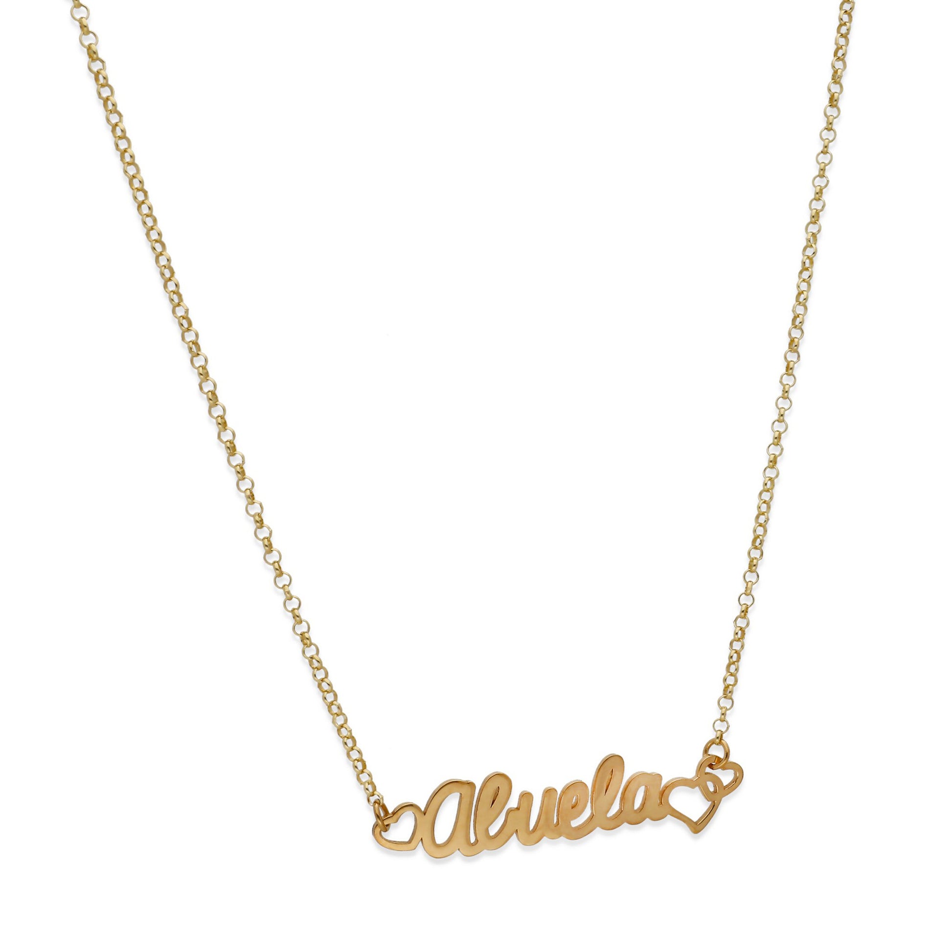Colgante Love Abuela en Plata de Ley 925 y baño Oro rosa 18k