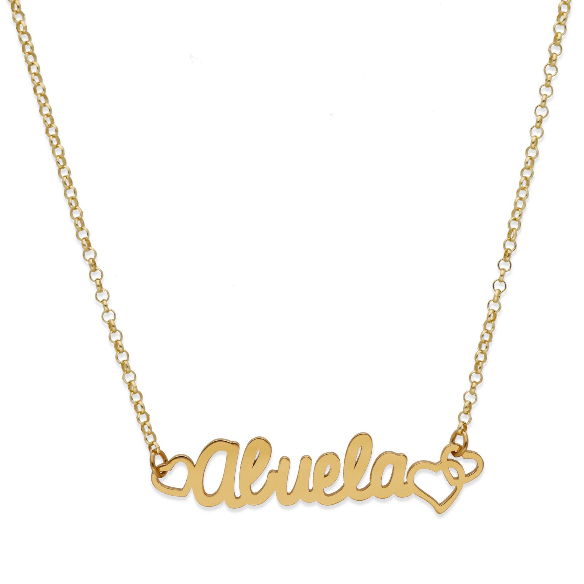 Colgante Love Abuela en Plata de Ley 925 y baño Oro rosa 18k