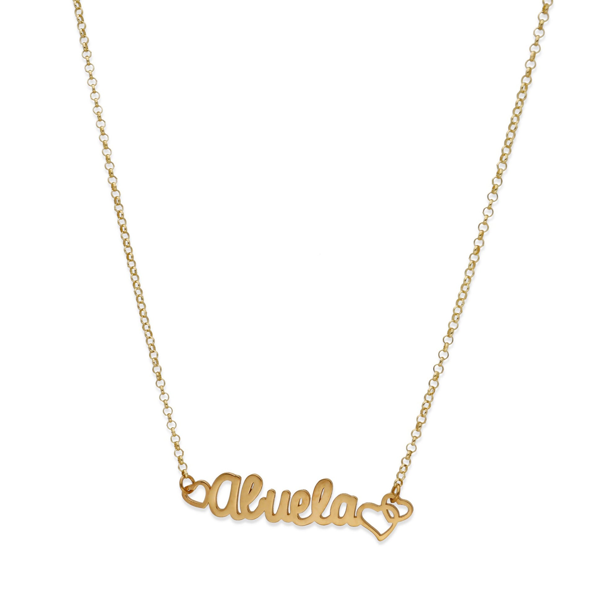 Colgante Love Abuela en Plata de Ley 925 y baño Oro rosa 18k