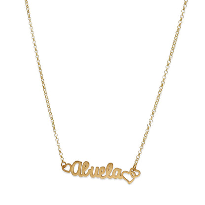 Colgante Love Abuela en Plata de Ley 925 y baño Oro rosa 18k