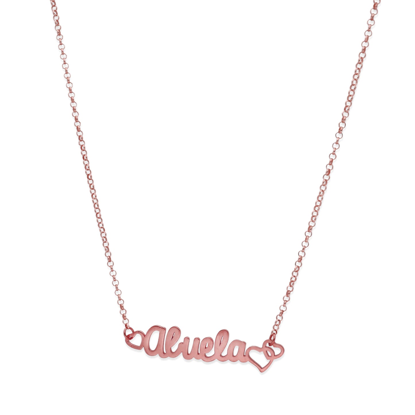 Colgante Love Abuela en Plata de Ley 925 y baño Oro rosa 18k