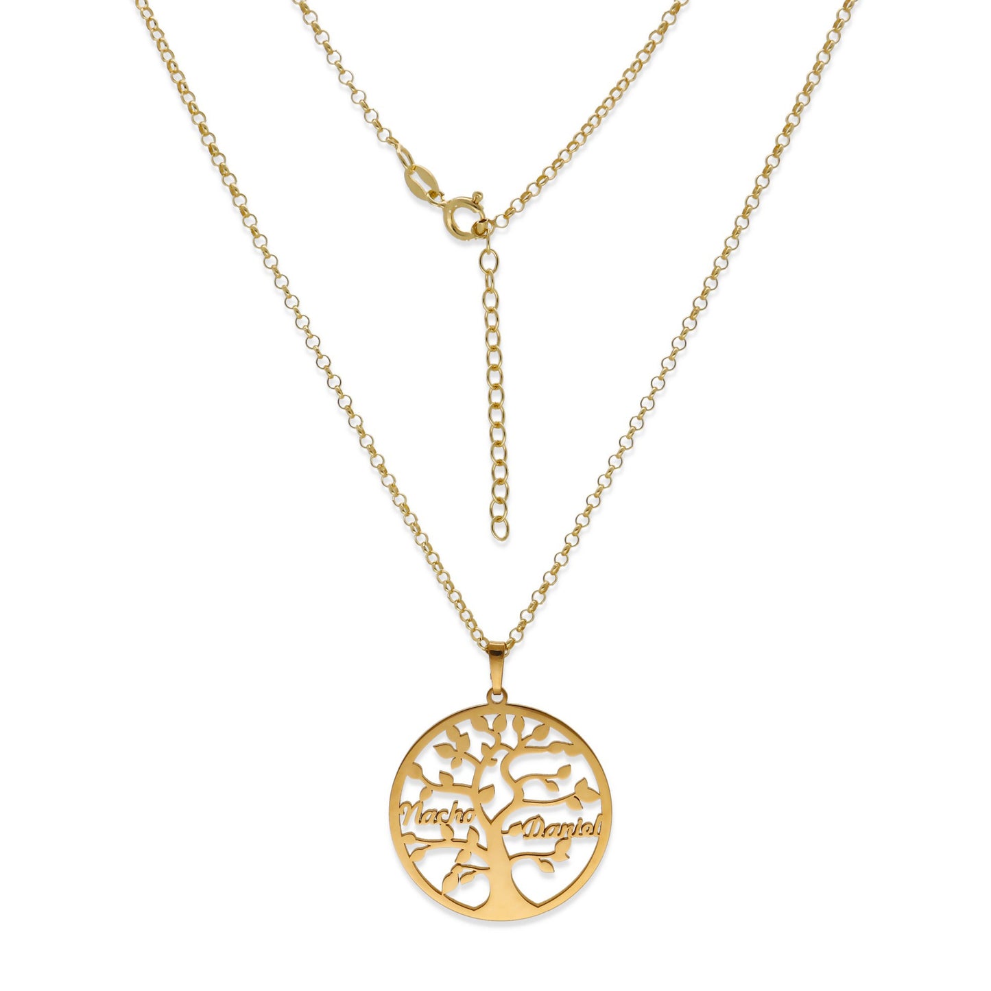 Colgante Árbol de la vida con nombres en Plata de Ley 925