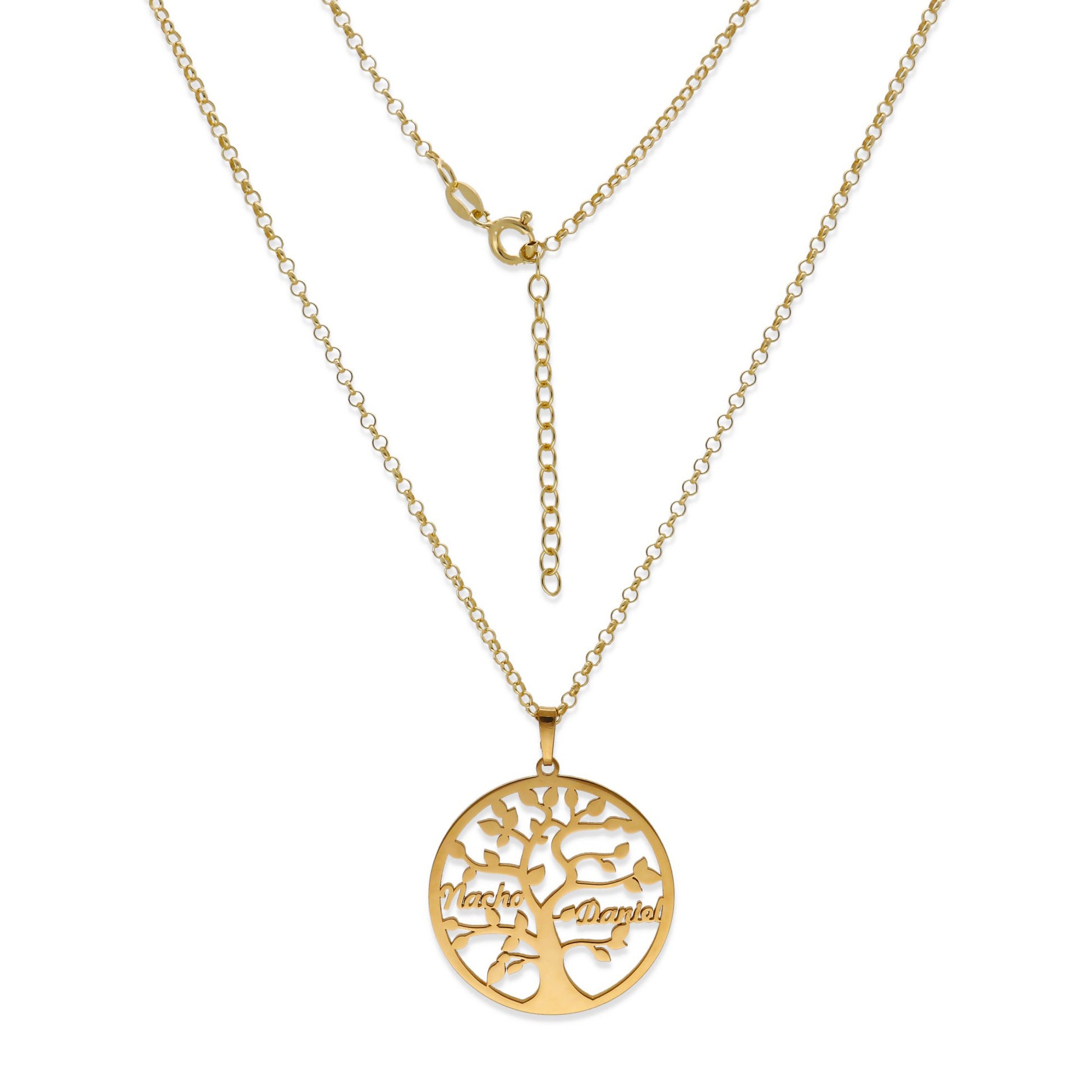 Colgante Árbol de la vida con nombres en Plata de Ley 925