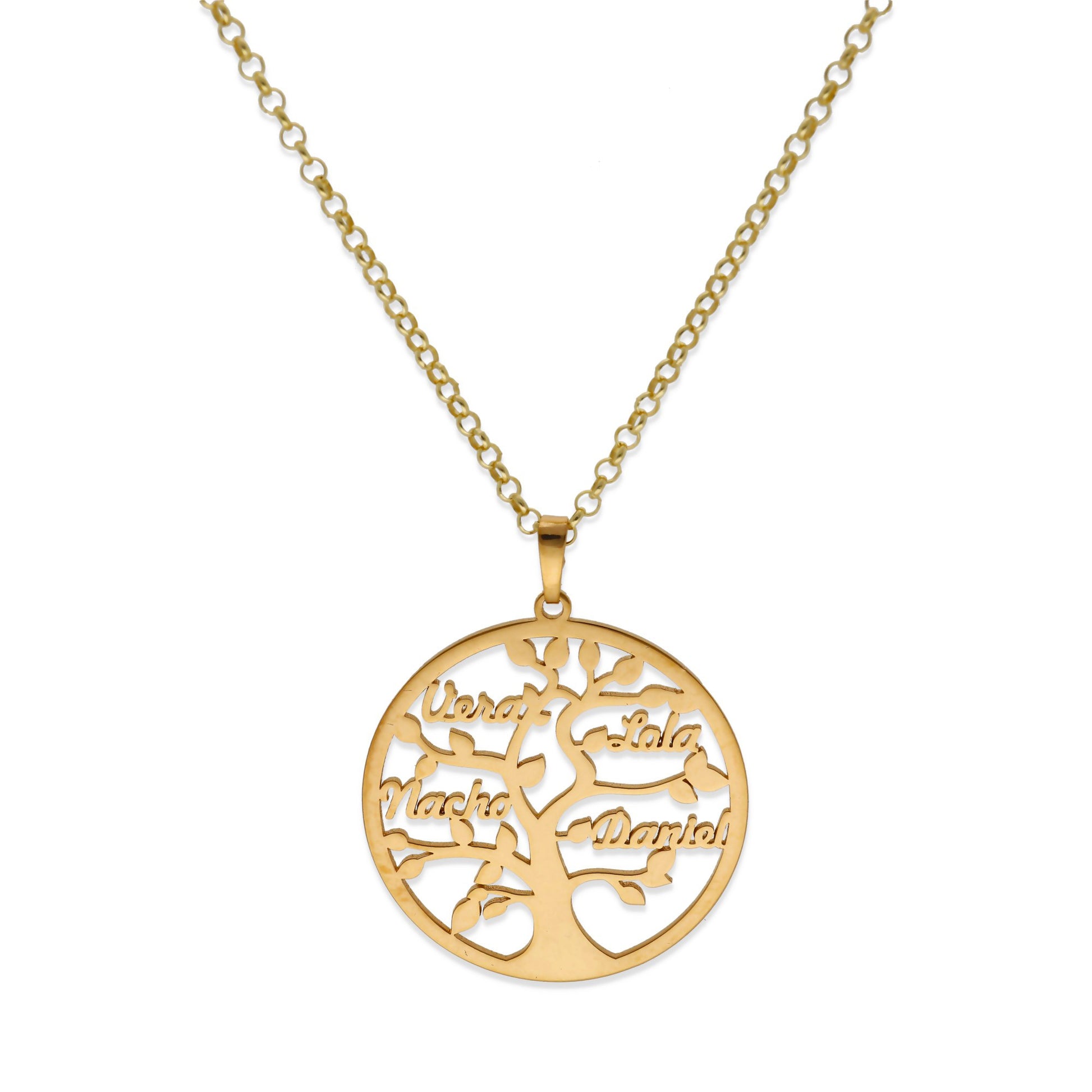 Colgante Árbol de la vida con nombres en Plata de Ley 925