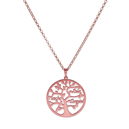 Colgante Árbol de la vida con nombres en Plata de Ley 925