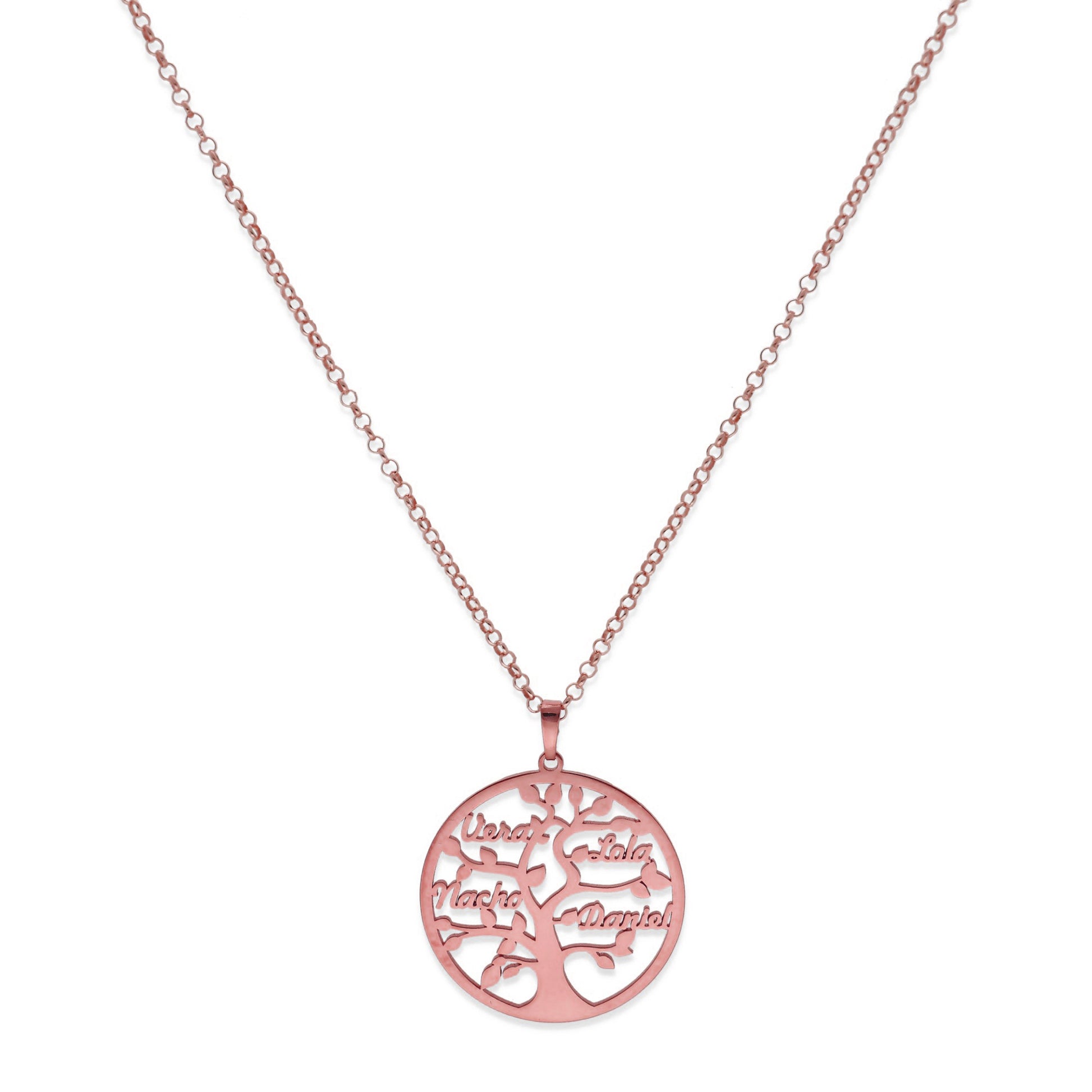 Colgante Árbol de la vida con nombres en Plata de Ley 925