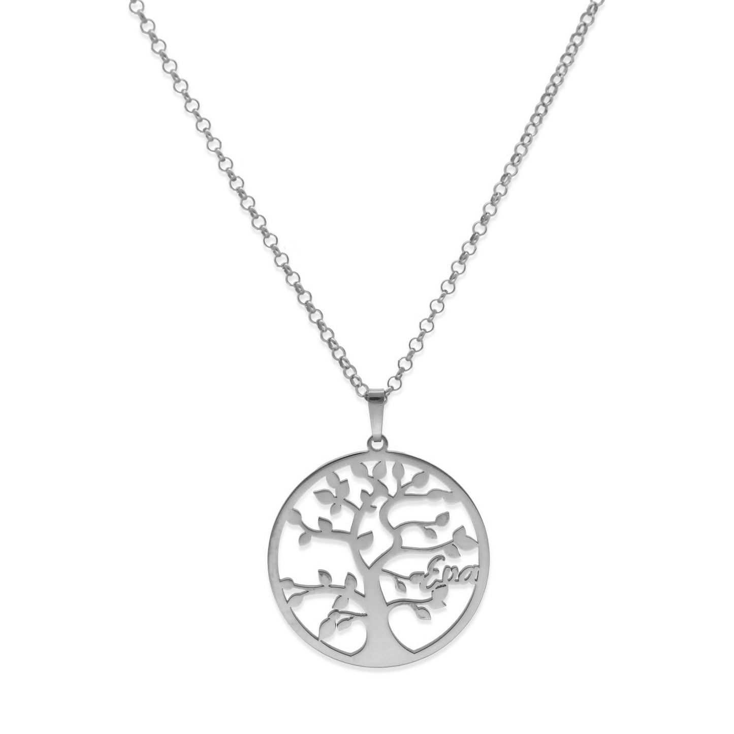 Colgante Árbol de la vida con nombres en Plata de Ley 925 y baño Oro 18k