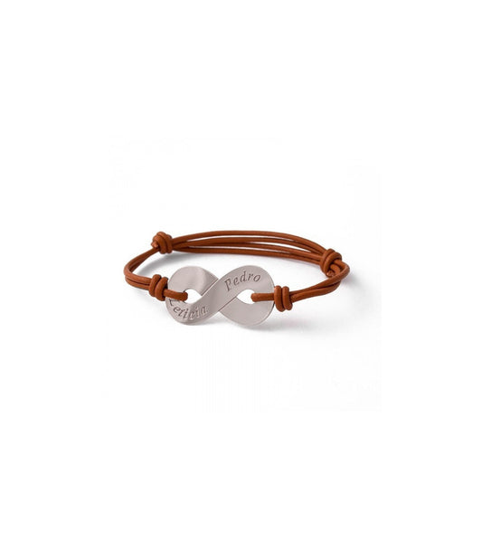 PULSERA INFINITO CON CUERO XL