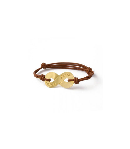 PULSERA INFINITO CON CUERO XL