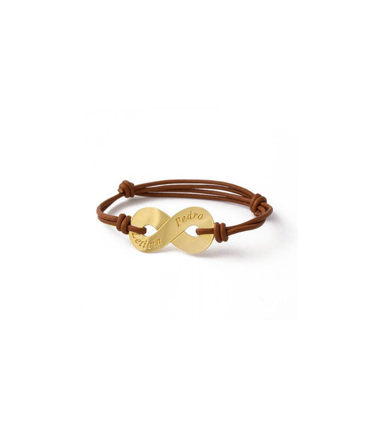 PULSERA INFINITO CON CUERO XL