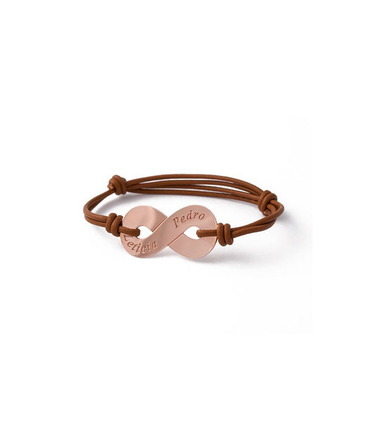 PULSERA INFINITO CON CUERO XL