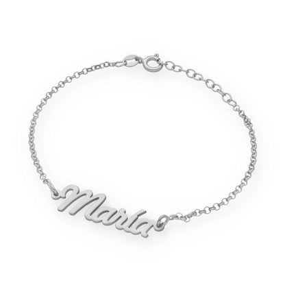 Pulsera Nombre en Plata de Ley 925 y baño Oro 18k