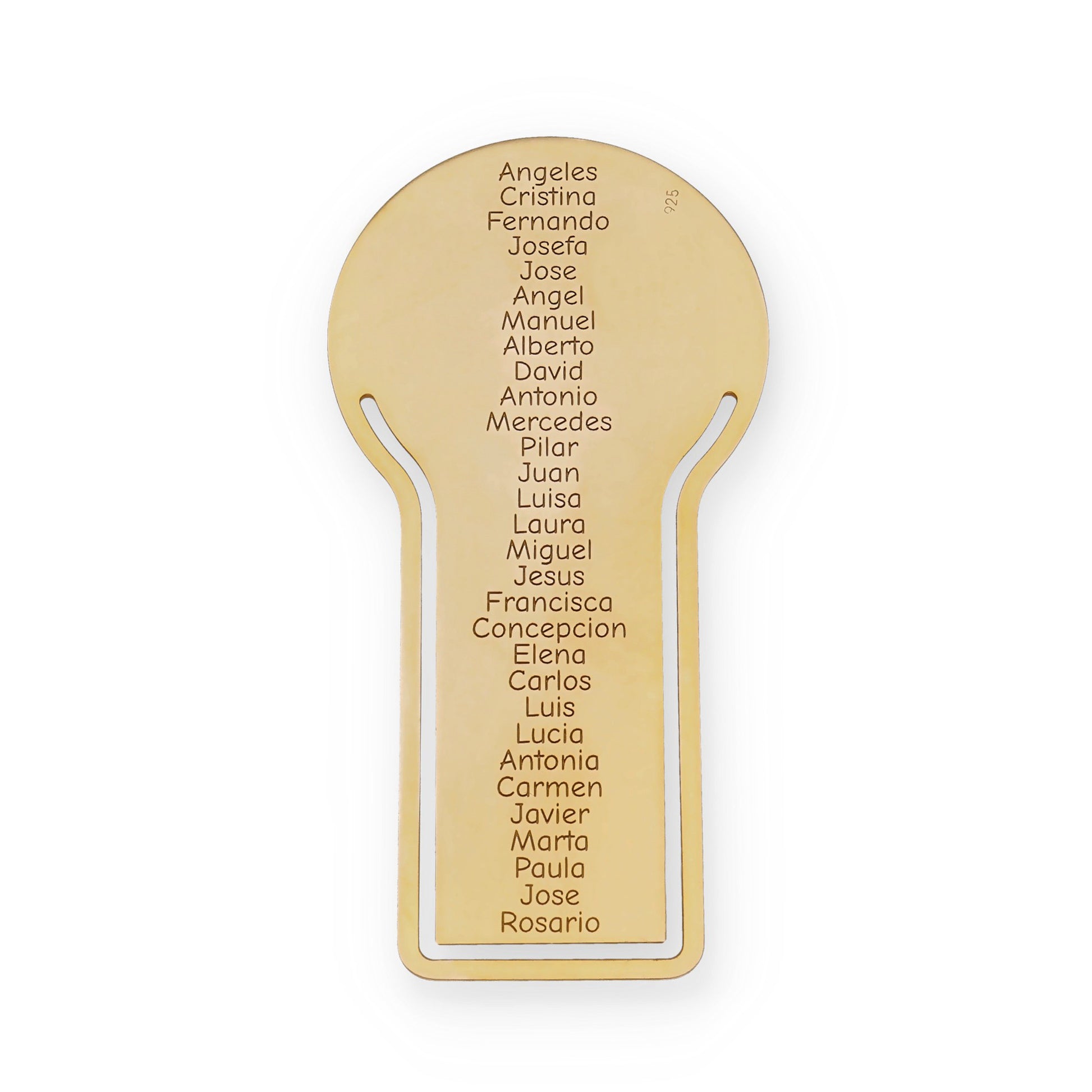 Marcapáginas Fin de curso en Plata de Ley 925 y baño Oro 18k