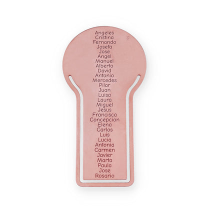 Marcapáginas Fin de curso en Plata de Ley 925 y baño Oro rosa 18k