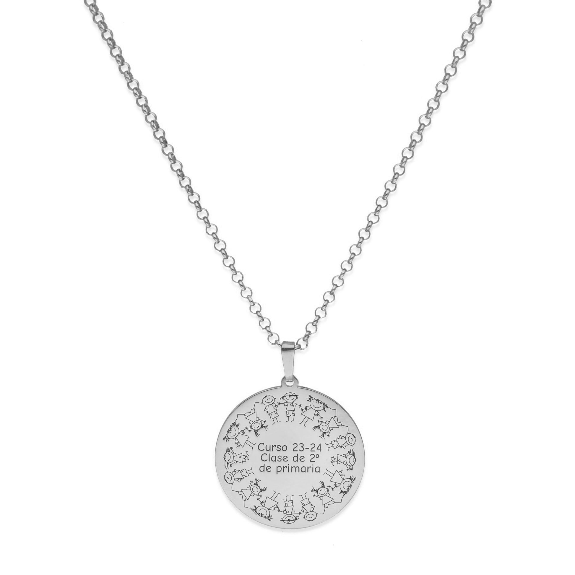 Colgante Fin de curso en Plata de Ley 925 y baño Oro rosa 18k