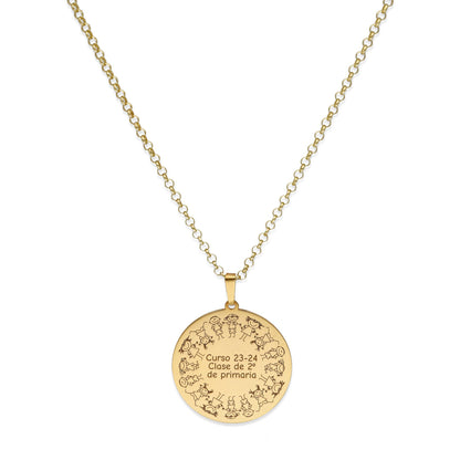 Colgante Fin de curso en Plata de Ley 925 y baño Oro rosa 18k