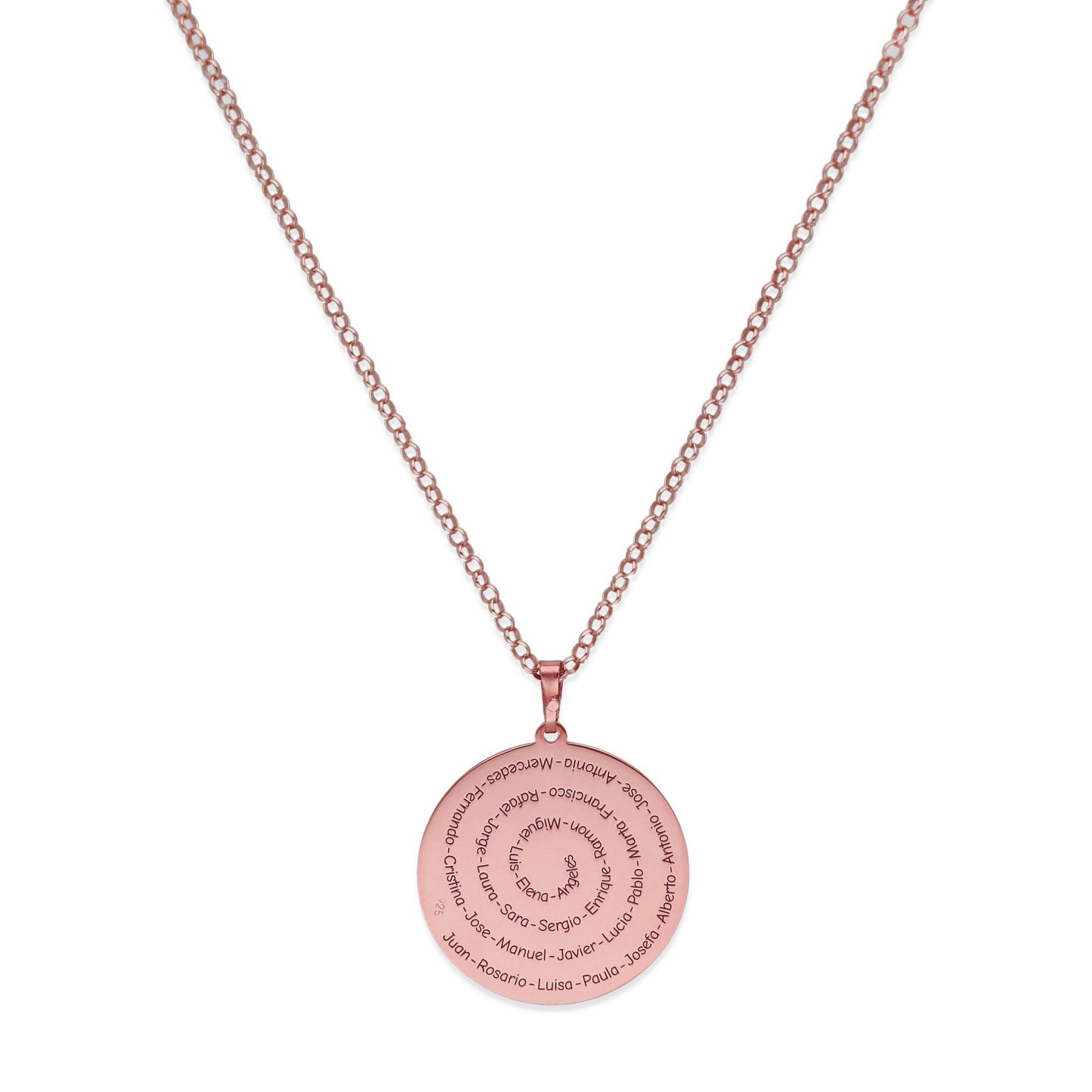 Colgante Fin de curso en Plata de Ley 925 y baño Oro rosa 18k