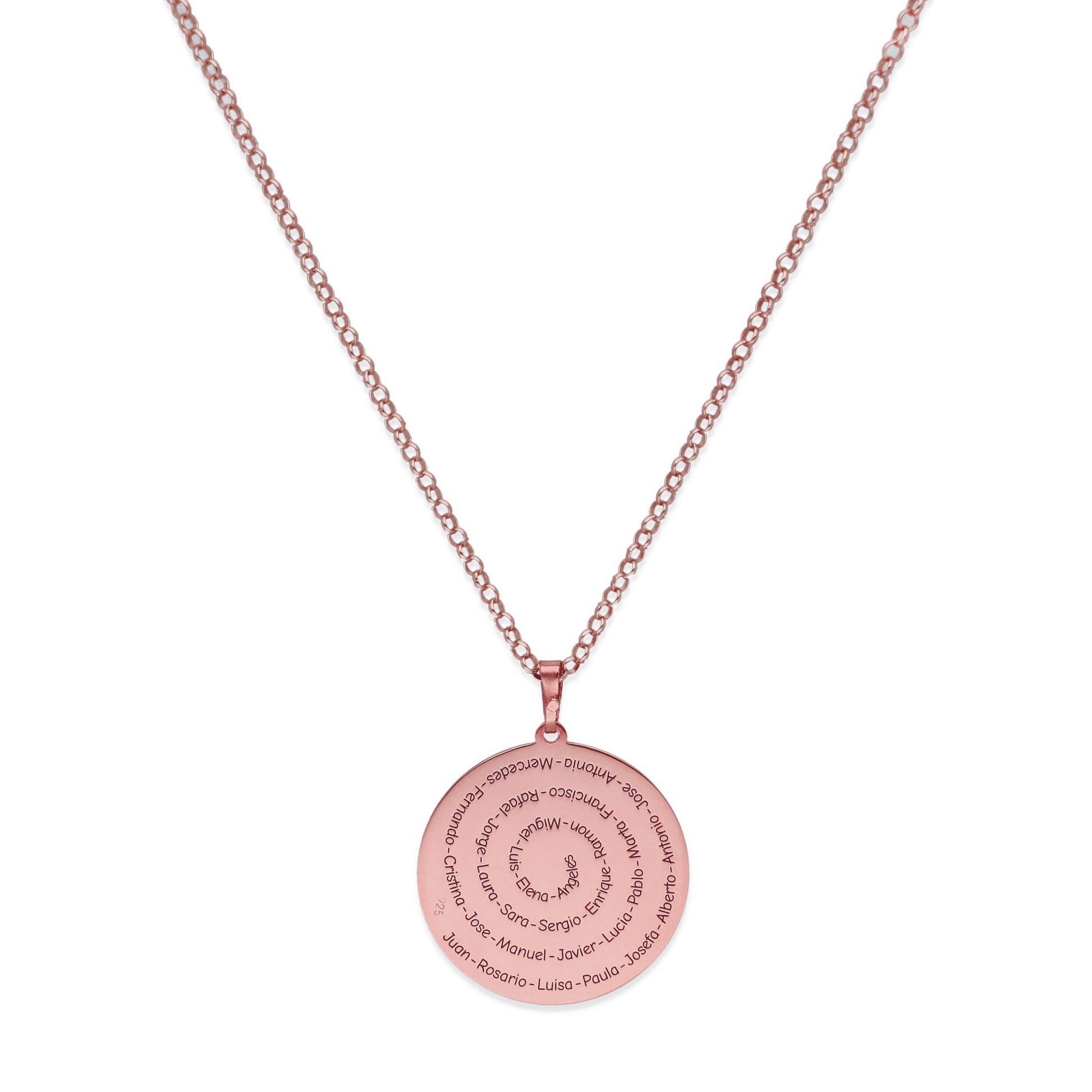 Colgante Fin de curso en Plata de Ley 925 y baño Oro rosa 18k