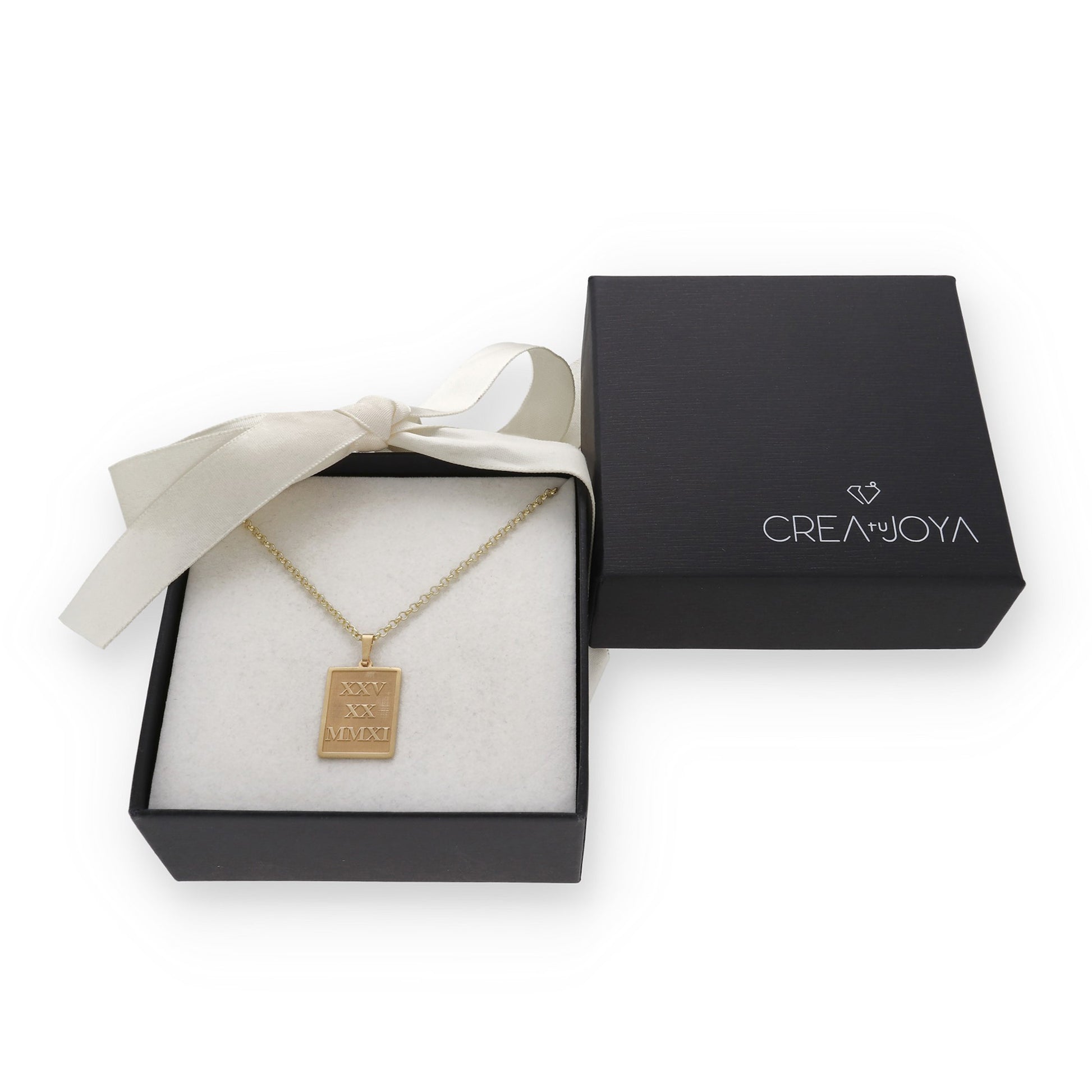 Colgante Aulo Fecha números Romanos en Plata de Ley 925