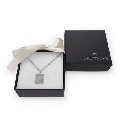 Colgante Aulo Fecha números Romanos en Plata de Ley 925 y baño Oro rosa 18k