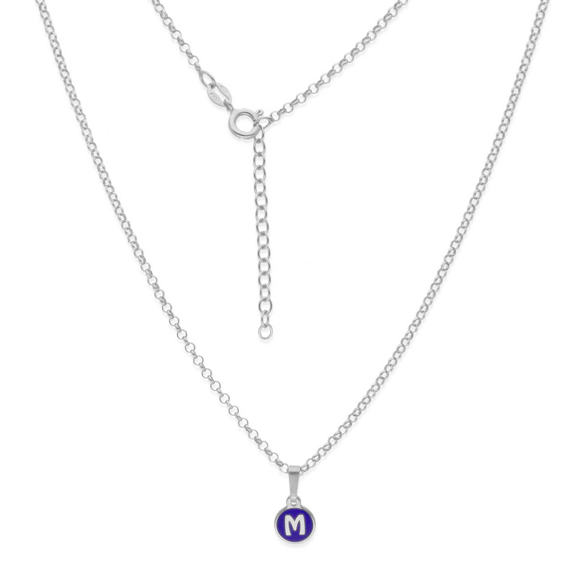 Colgante Aisha Inicial Esmaltado en Plata de Ley con baño Oro 18k