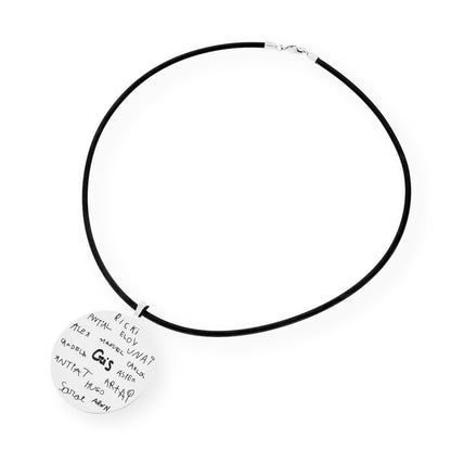 Colgante Redondo con Nombres en Plata 925 y baño Oro rosa 18k