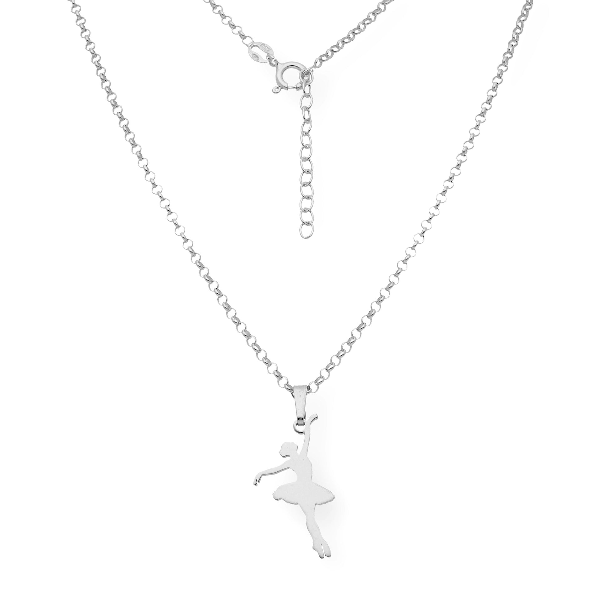 Colgante Bailarina en Plata de Ley 925 y baño Oro 18k