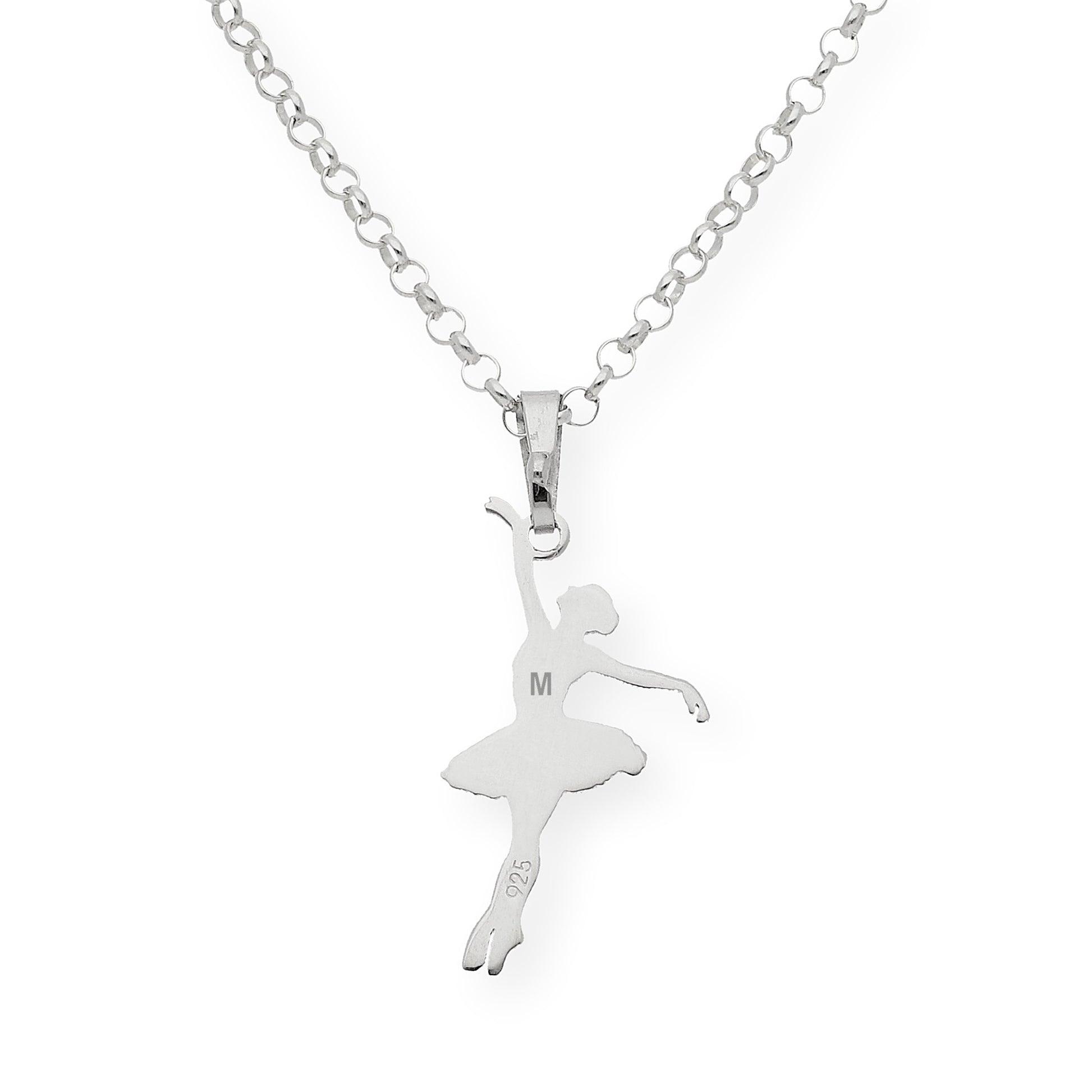 Colgante Bailarina en Plata de Ley 925 y baño Oro 18k