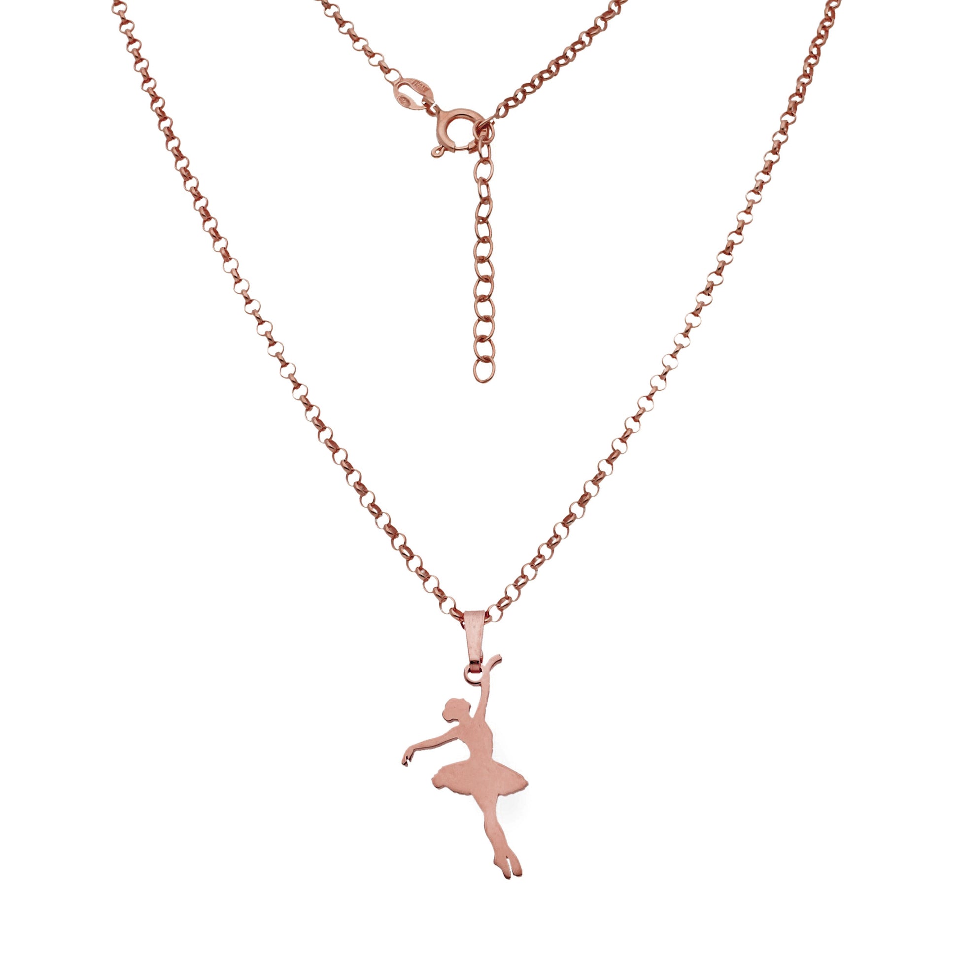 Colgante Bailarina en Plata de Ley 925 y baño Oro 18k