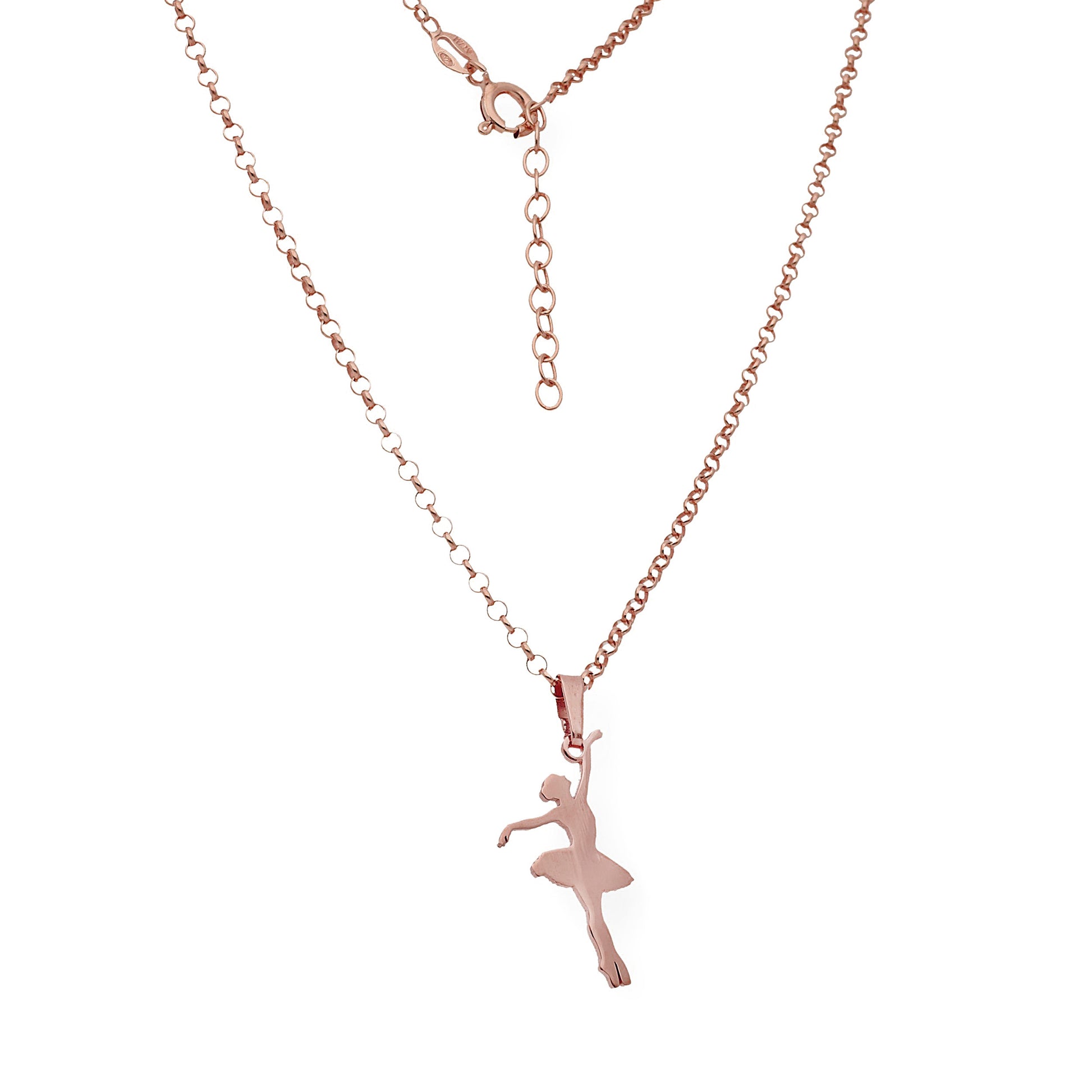 Colgante Bailarina en Plata de Ley 925 y baño Oro 18k