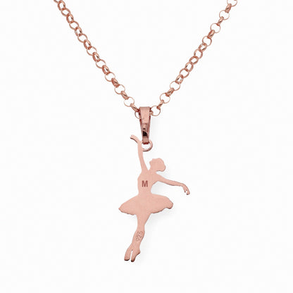 Colgante Bailarina en Plata de Ley 925 y baño Oro 18k