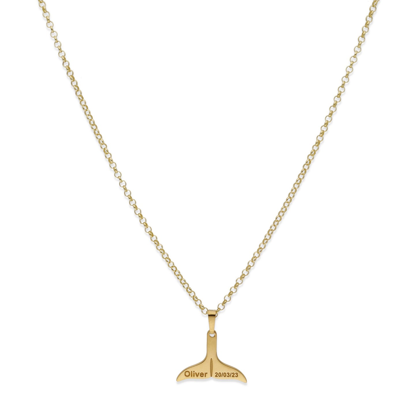 Colgante Aleta en Plata de Ley 925 y baño Oro 18k