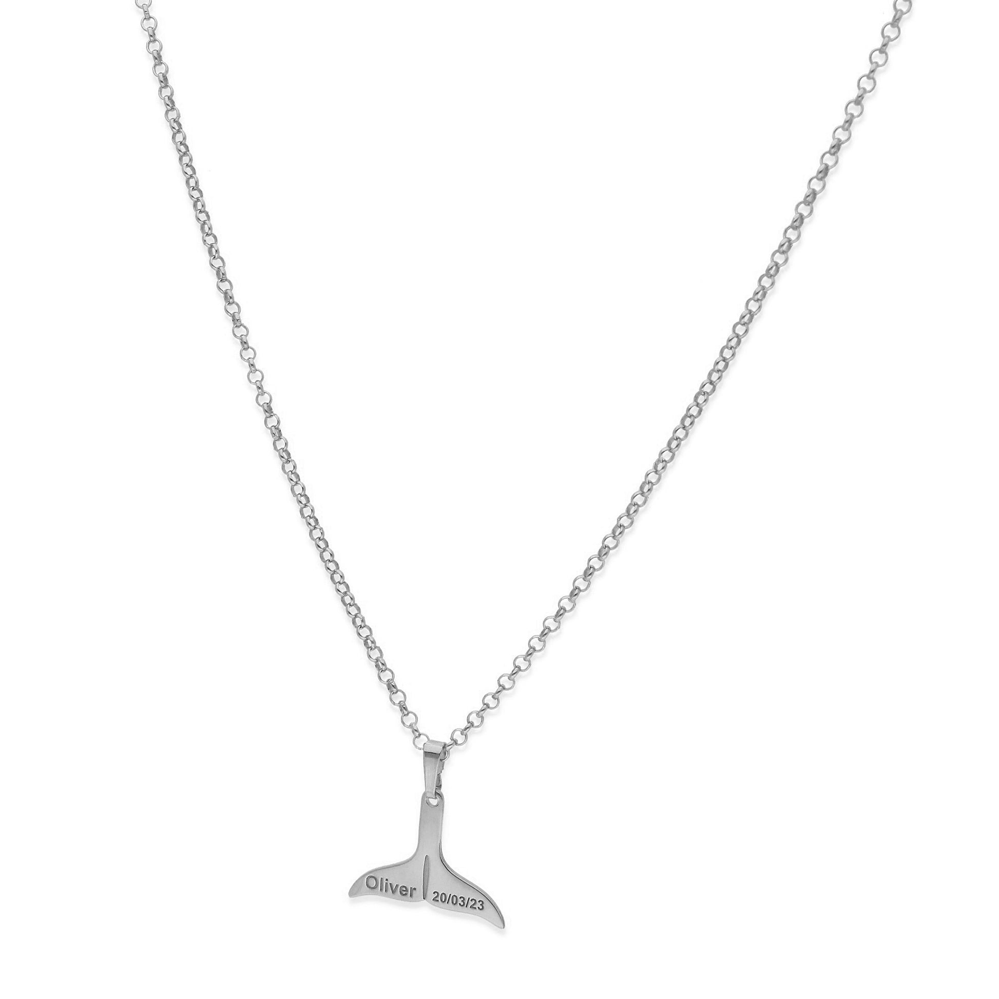 Colgante Aleta en Plata de Ley 925 y baño Oro rosa 18k