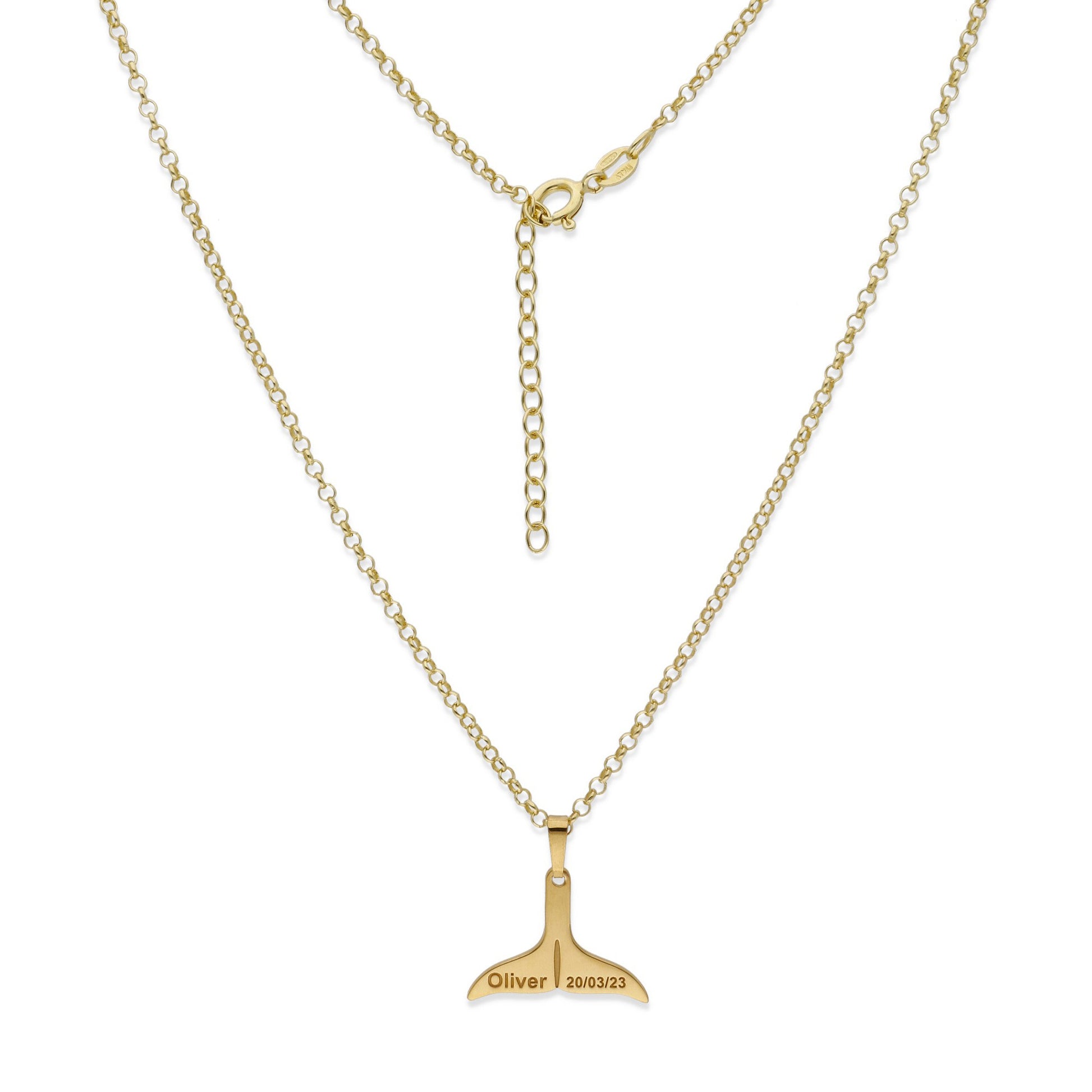 Colgante Aleta en Plata de Ley 925 y baño Oro rosa 18k