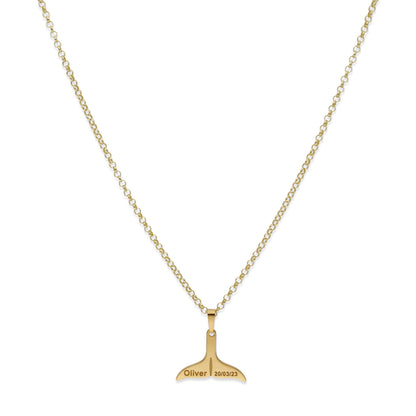 Colgante Aleta en Plata de Ley 925 y baño Oro rosa 18k