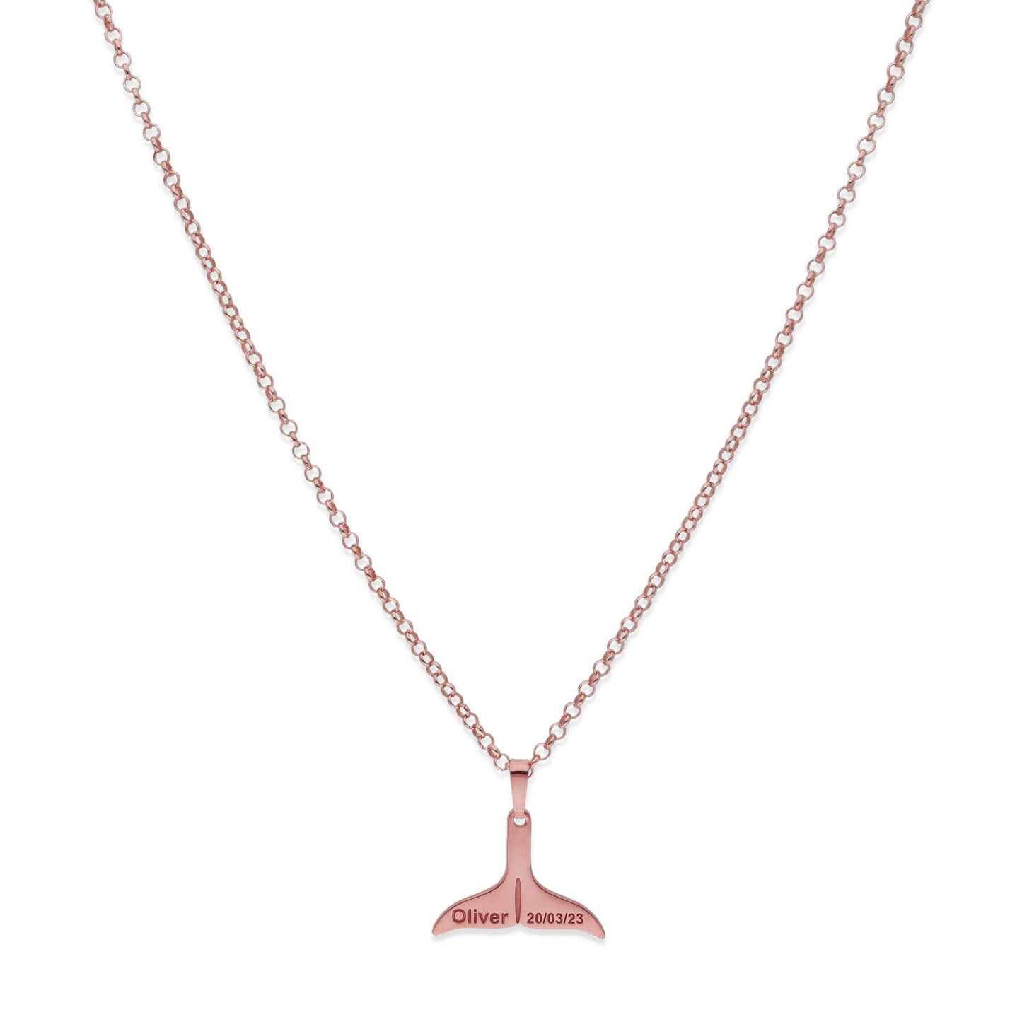 Colgante Aleta en Plata de Ley 925 y baño Oro rosa 18k