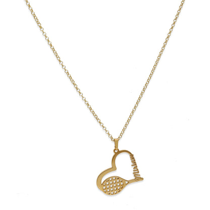 Colgante Tenis Corazón en Plata de Ley 925