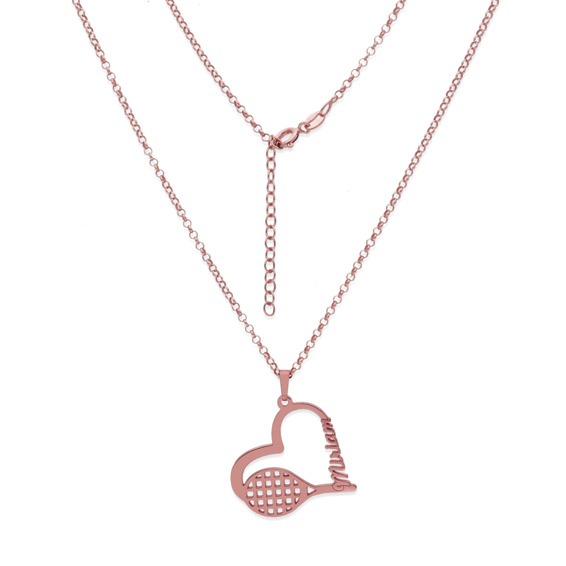 Colgante Tenis Corazón en Plata de Ley 925