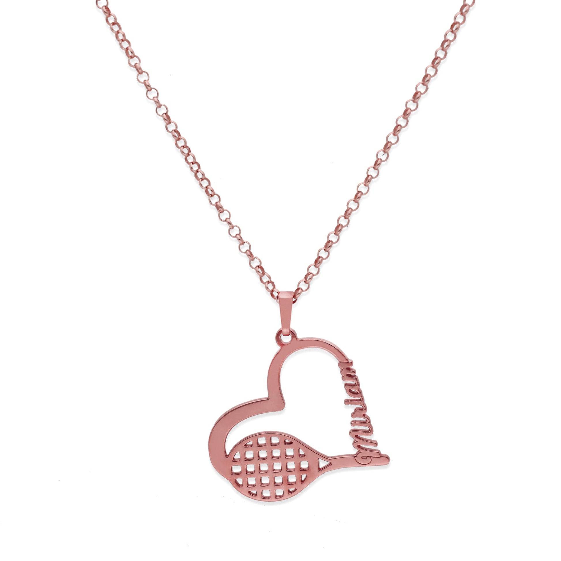Colgante Tenis Corazón en Plata de Ley 925