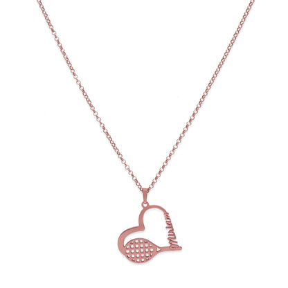Colgante Tenis Corazón en Plata de Ley 925