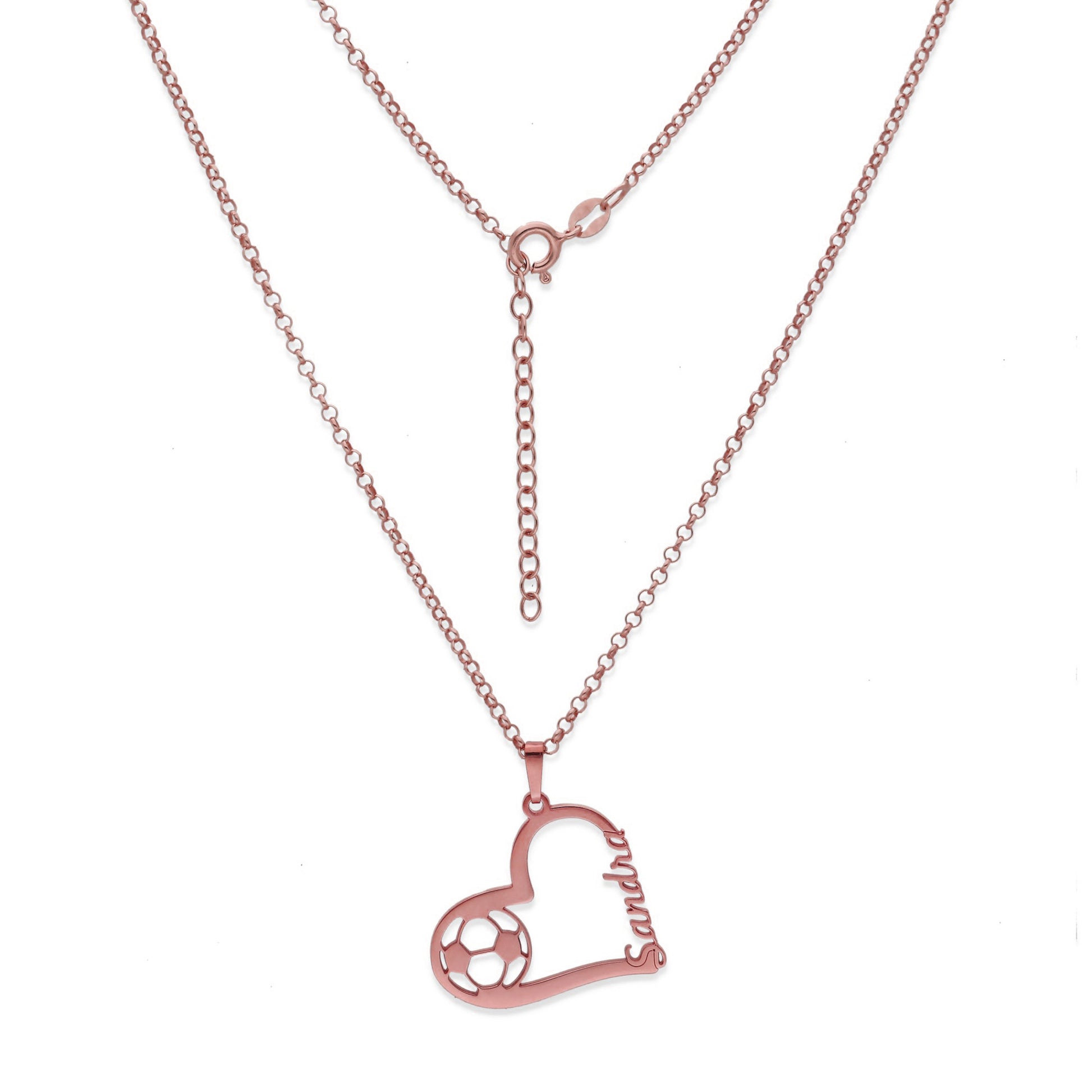 Colgante Fútbol Corazón en Plata de Ley 925
