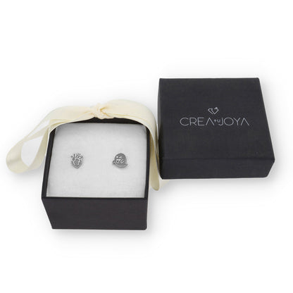 Pendiente Fantasma/Corazón Halloween en Plata de Ley 925.