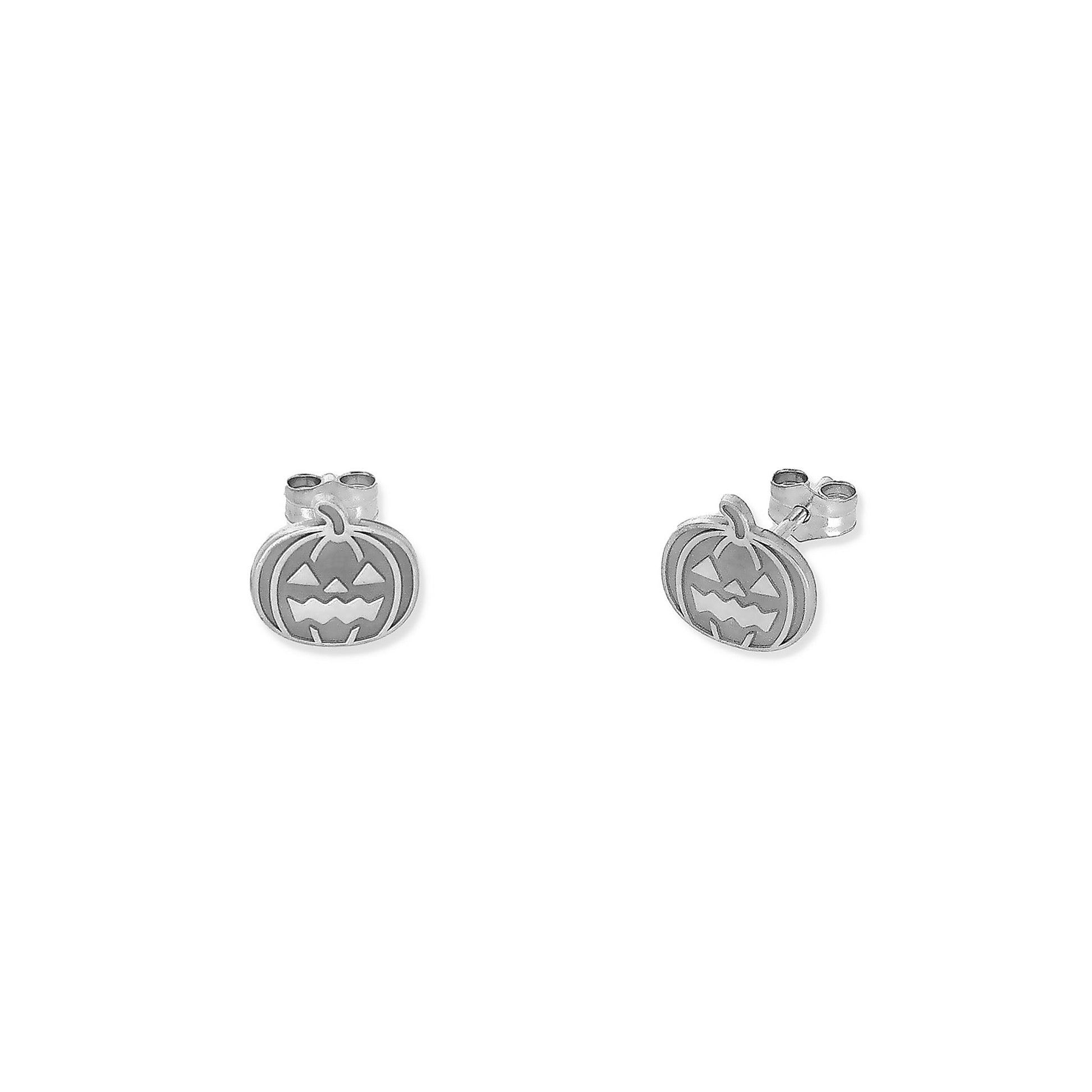 Pendientes Calabaza Halloween en Plata de Ley 925 y baño Oro 18k