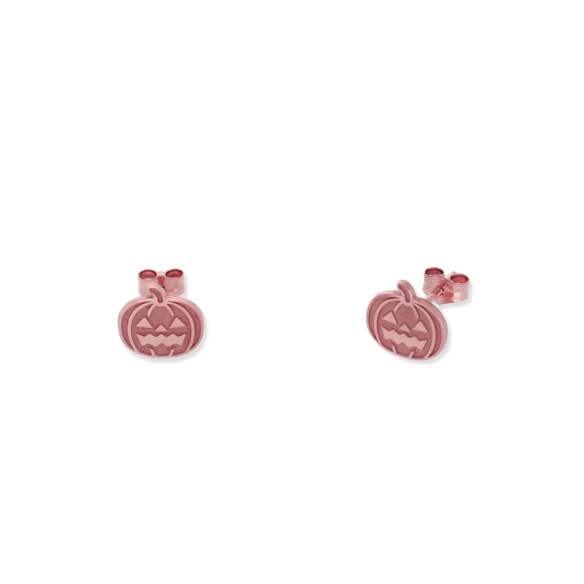 Pendientes Calabaza Halloween en Plata de Ley 925 y baño Oro 18k