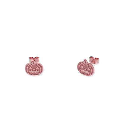 Pendientes Calabaza Halloween en Plata de Ley 925 y baño Oro 18k