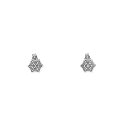 Pendientes Telaraña en Plata de Ley 925 y baño Oro 18k.